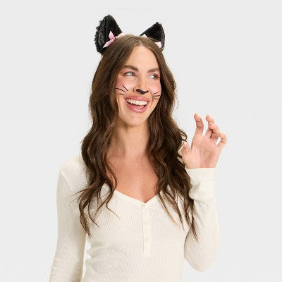 Adult Halloween Cat Costume Headband - Hyde and EEK! Boutique Black