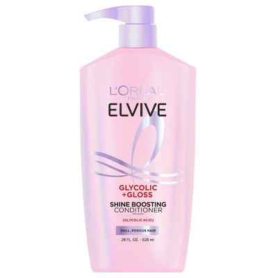 L'Oreal Paris Elvive Glycolic Gloss Shine Boosting Conditioner - 28 fl oz: For Curly, Dry Hair, Paraben-Free, Grapefruit Scent