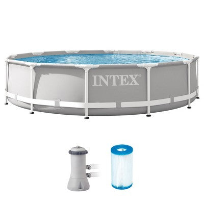 Intex 26711EH 12 foot x 30 inch Prism Frame Above Ground Swimming Pool with Pump (LOCAL PICKUP ONLY)