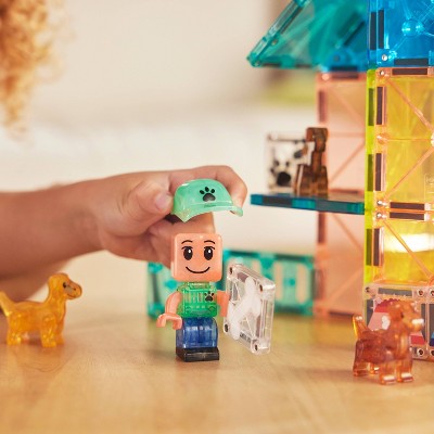 MAGNA-TILES Puppy Park: 27-Piece Magnetic Building Set for Math & Engineering Skills