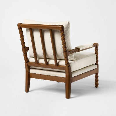 Upholstered Accent Chair with Braided Arms and Legs Natural - Threshold designed with Studio McGee (LOCAL PICKUP ONLY)