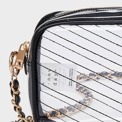 Quilted Camera Crossbody Bag - A New Day Clear