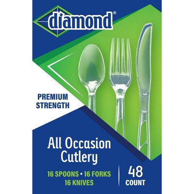 Diamond All Occasion Clear Disposable Spoons - 48ct