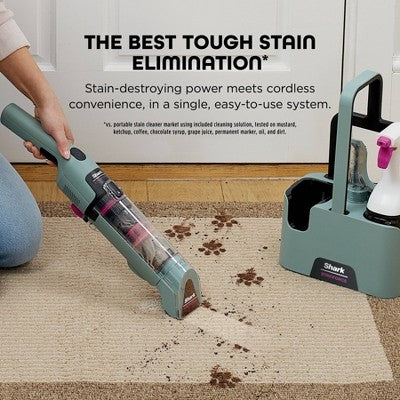 Shark StainForce Portable Cordless Spot & Stain Cleaner with Dual-Activated Cleaning SolutionHX101 Gray