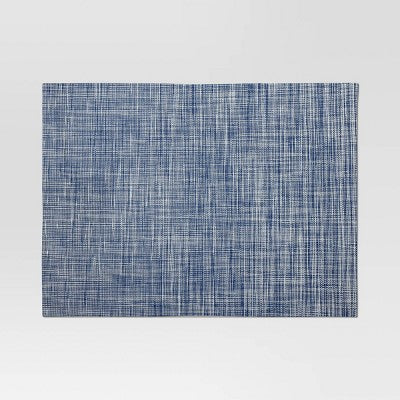2pk Placemat Blue Heathered Vinyl - Threshold