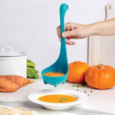 Ototo Holiday Gift Silicone Jumbo Nessie Loch Ness Ladle Turquoise