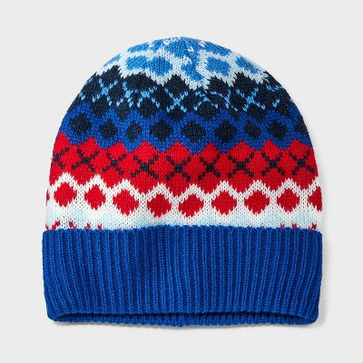 Men's Ribbed Cuff Beanie - Goodfellow & Co Blue One Size Fits Most