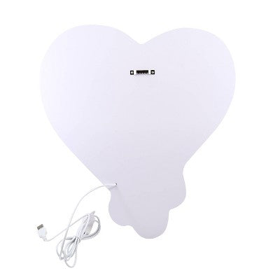 New View Dripping Heart Light Up Neon Wall Mirror