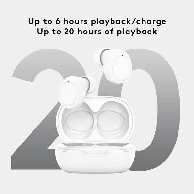 True Wireless Bluetooth Sweat Resistant Earbuds - heyday White