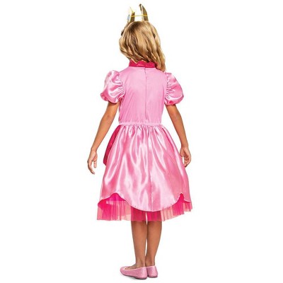 Kids' Super Mario Princess Peach Halloween Costume Dress with Headpiece 7-8