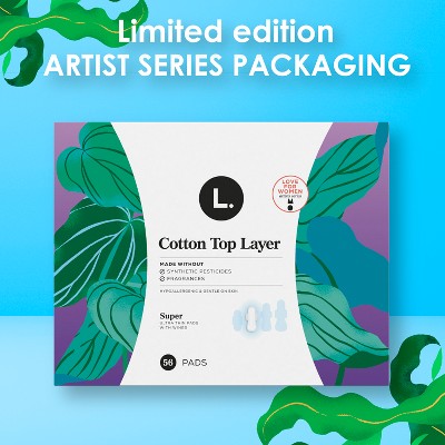 L . Ultra Thin Menstrual Pads - Super - 56ct