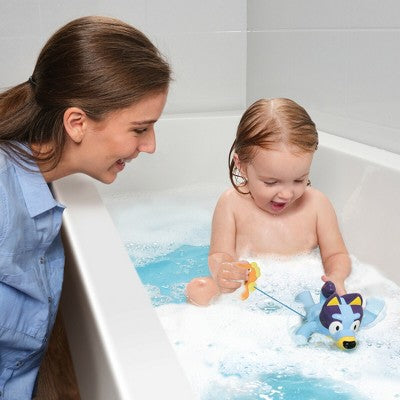 Tomy Swimming Bluey Bath Toy with Seahorse- Water Toy for Tub or Pool