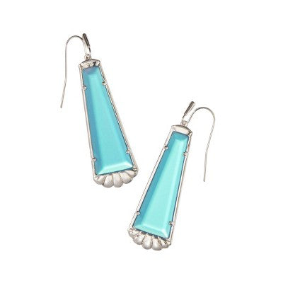 Kendra Scott Serena Drop Earrings - Matte Fluorescent Blue