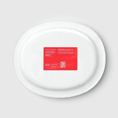 Disposable Platters Oval - RWB Plaid - 16ct - up&up