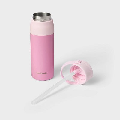 24oz Stainless Steel Hydration Water Bottle - Purple - Embark: Portable Drinkware, Polypropylene Lid