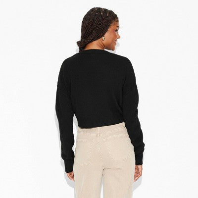 Women's Crewneck Value Pullover Sweater - Wild Fable Black L