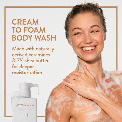 Native Sensitive Series Hypoallergenic Fragrance 24-Hour Hydrating Body Wash - Bare Coconut - 18 fl oz: Paraben-Free, Sulfate-Free