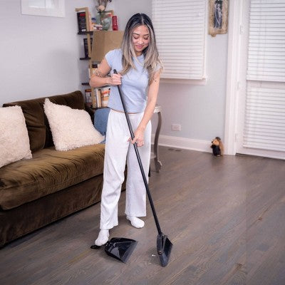 O-Cedar Indoor/Outdoor Assembled Strong Sweep Broom with Step On Dust Pan (LOCAL PICKUP ONLY)