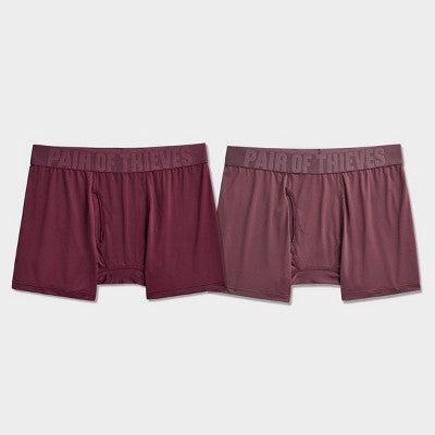 Pair of Thieves Men's Boxer Briefs 2pk - Dark Red S