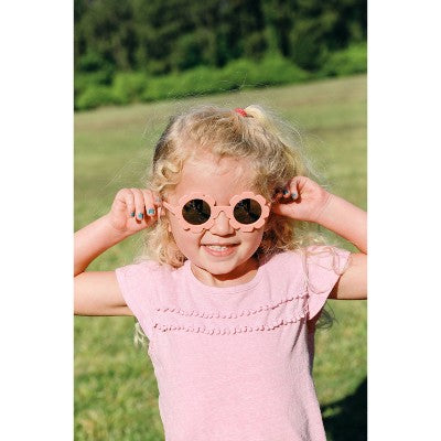 Babiators Polarized Flower - Peachy Keen Rose Gold Mirrored Lens - 0-2 Years