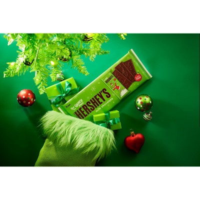 HERSHEY'S KISSES Grinch Embossed Holiday Milk Chocolate Standard Bars - 7.2oz/6pk