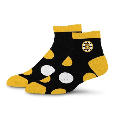 NHL Boston Bruins Big Dot Fuzzy Socks - One Size Fits Most