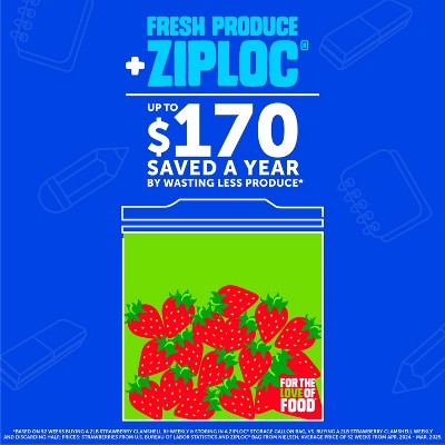 Ziploc Quart Food Storage Bags - 48 ct - Target Exclusive Back to School Designs