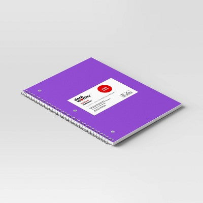 Subject Spiral Notebook Wide Ruled Purple - Dealworthy