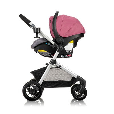 Evenflo Pivot Modular Travel System with LiteMax Infant Car Seat with Anti-Rebound Bar - Dusty Rose (LOCAL PICKUP ONLY)