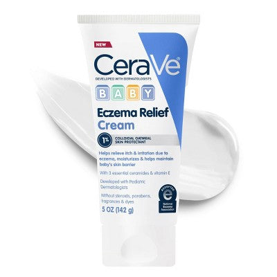 CeraVe Baby Eczema Cream - 5oz: Moisturizing, Hypoallergenic, Contains Hyaluronic Acid, Steroid-Free