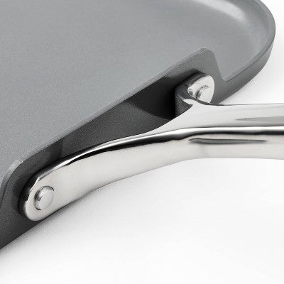 Nonstick Ceramic Single Burner Griddle Pan Dark Gray - Figmint