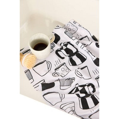 Geometry Kitchen Tea Towel Brewed