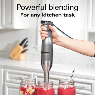 Hamilton Beach Professional Variable Speed Hand Blender 59750: 6-Speed Immersion Stick, Dishwasher-Safe, 225W Silver