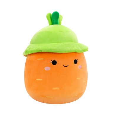 Medium Plush (12" Squishmallows) (Caroleena - Orange Carrot with Green Bucket Hat)