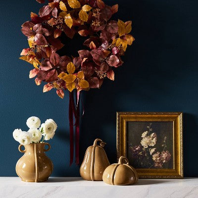 Mixed Fall Leaf Wreath - Threshold designed with Studio McGee: Fall (LOCAL PICKUP ONLY)