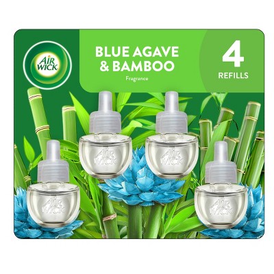 Air Wick Plug In Scented Oil Air Freshener Refills - Blue Agave & Bamboo - 4pk