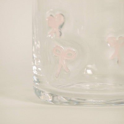 Madison Home 16 fl oz Icon Glass Tumbler Pink Bows