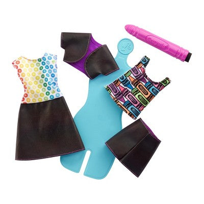 Barbie Crayola Rainbow Design Fashion Set #2