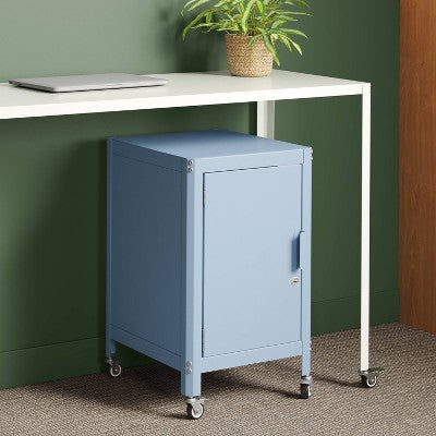 Metal Rolling Locker Cabinet Blue - Room Essentials Assembly Required (LOCAL PICKUP ONLY)