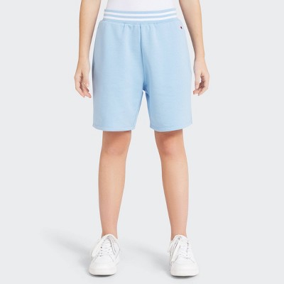 Champion Girls' Loose Fit French Terry Shorts - Light Blue XL