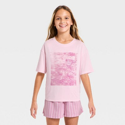Girls' Butterfly Pajama Set - art class Purple L