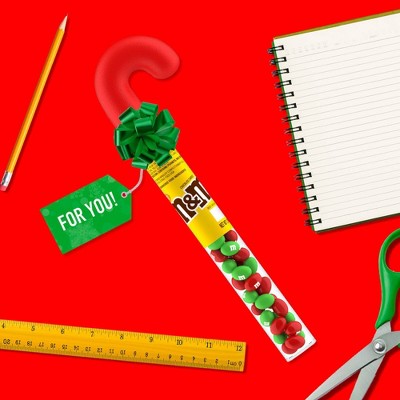 M&M's Peanut Chocolate Christmas Candy Cane - 1.74oz