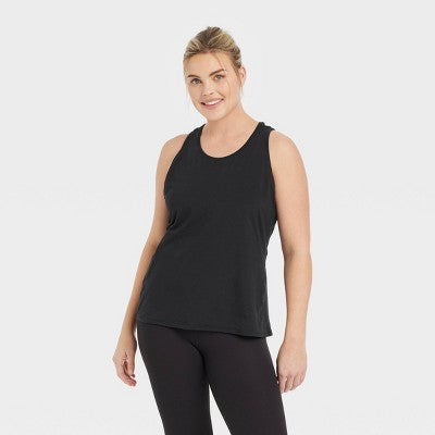 Women's Essential Racerback Tank Top - All In Motion Black XS