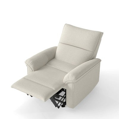 Wall Hugger Recliner Power Recliner Chair Nursery Single Sofa Accent Chair Leisure Lounge Chair, Beige Grey - ModernLuxe (LOCAL PICKUP ONLY)