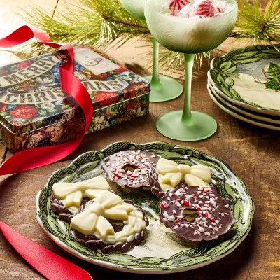 Dark & White Chocolate Peppermint Chocolate Bark Wreaths - 10oz - John Derian for Target