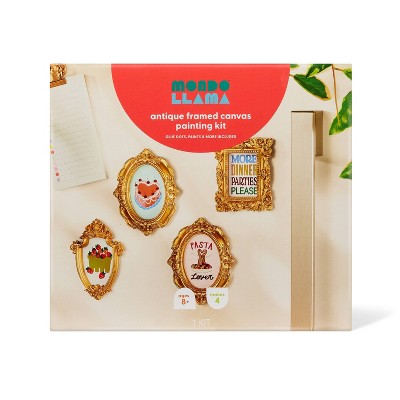 4ct Mini Paint by Number Fridge Gallery Craft Kit - Mondo Llama