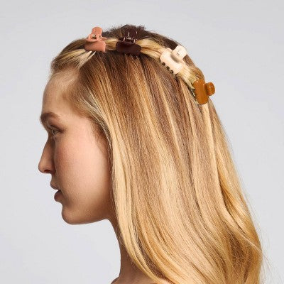 Kitsch-Mass Recycled Plastic Mini Cloud Claw Clips Set - Sedona - 8ct