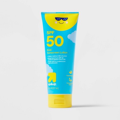 Kids' Sunscreen Lotion - SPF 50 - 8oz - up&up: Whole Body, Scented, Homosalate