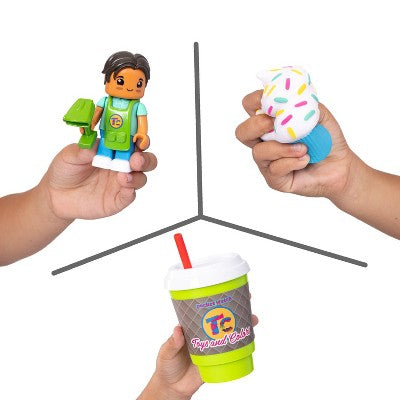 Toys and Colors Mystery Shopping Basket with Surprises and Collectible Mini Figures