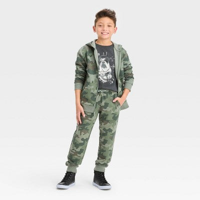 Boys' Fleece Sweatpants - Cat & Jack Sage Green M